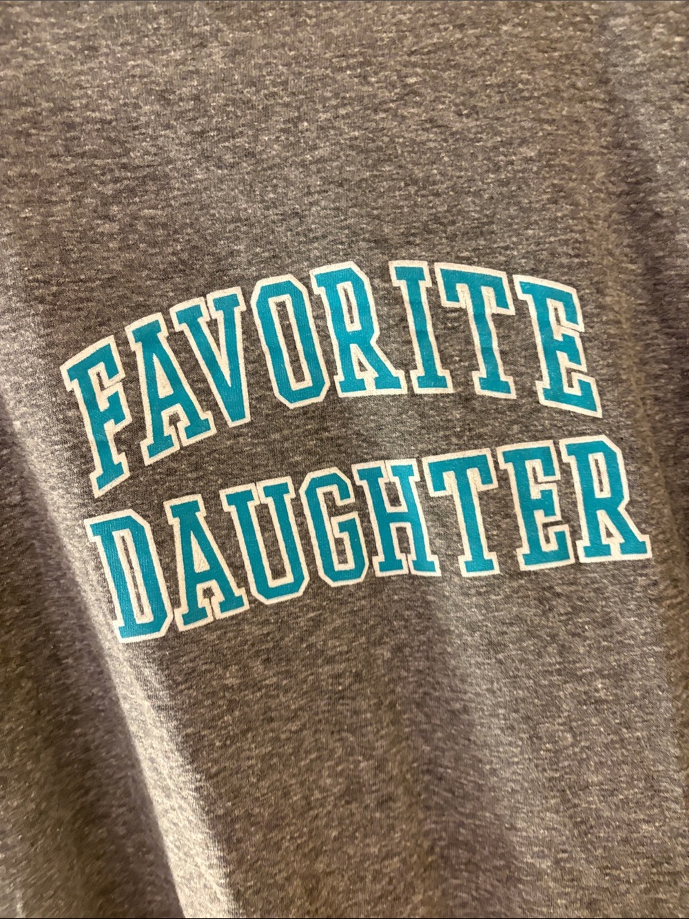 Favorite Daughter Heather Gray Tee with Turquoise Graphic - Picture 6 of 7